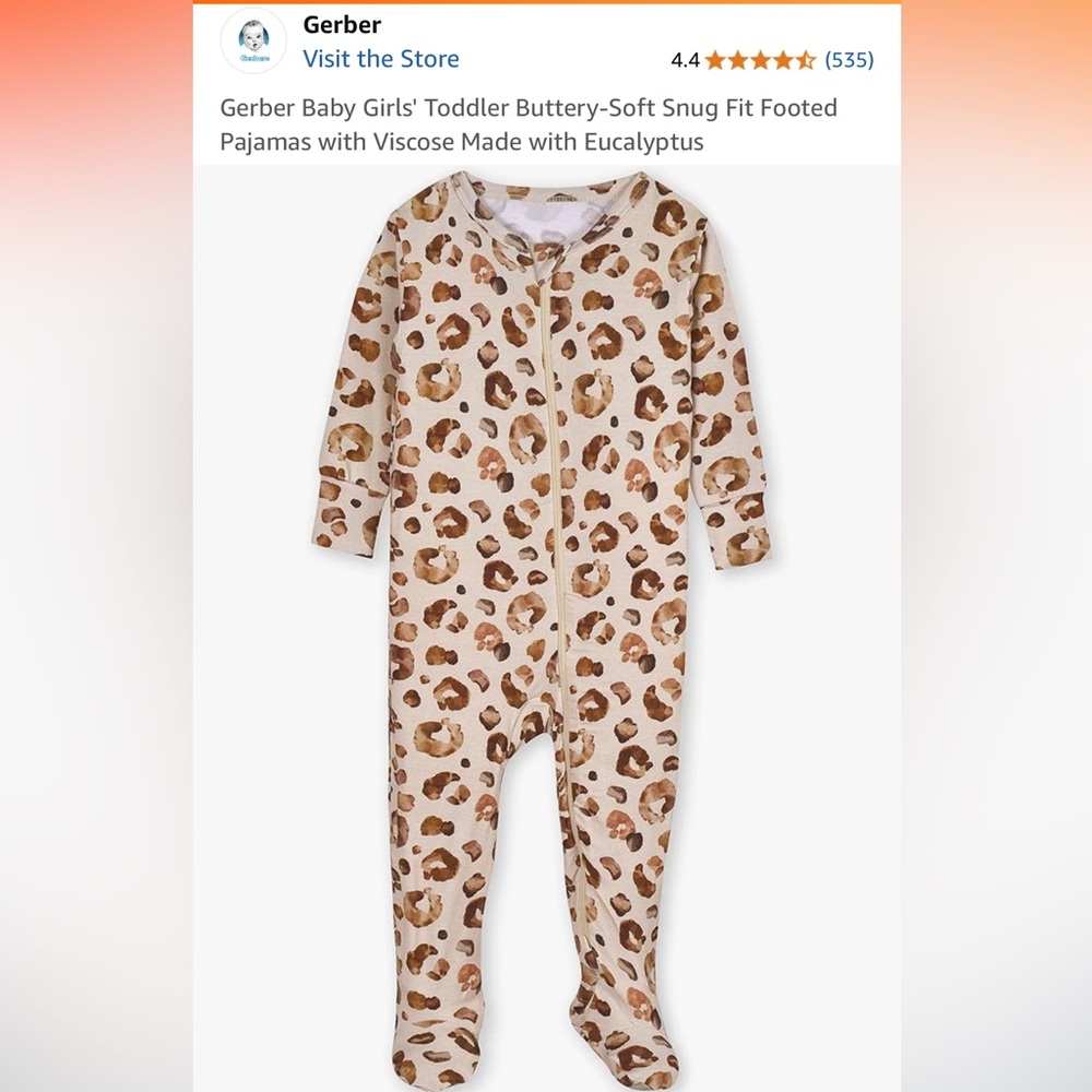 Gerber Bamboo Zip Footie
